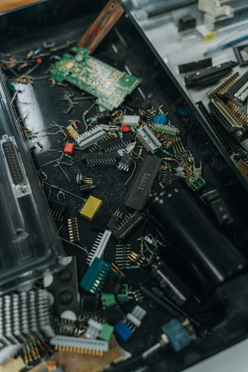 Dismantled construction components